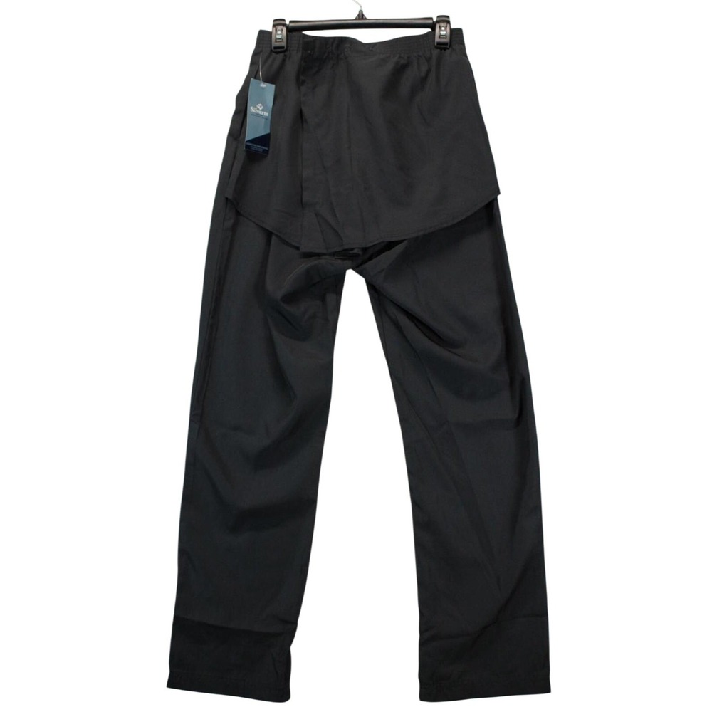 Silverts Mens Adaptive Assisted Dressing Snap Back Pants Black Medium NEW